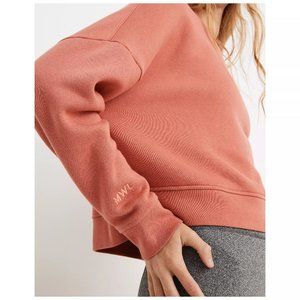[NWT] Madewell Coral Oversized Crewneck Sweatshirt